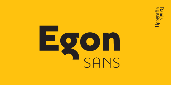 Ejemplo de fuente Egon Sans Extra Light Italic